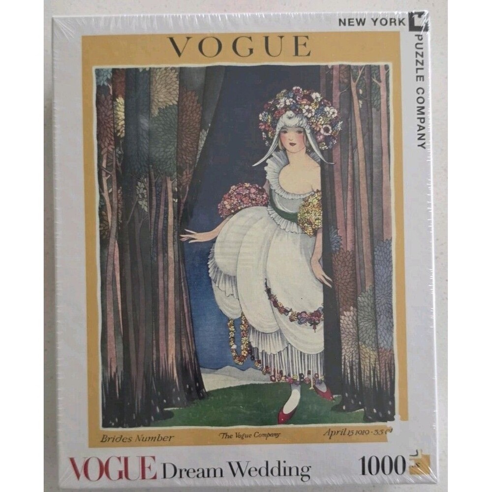 DREAM WEDDING Vogue Cover Apr 1919 1000pc New York Puzzle Co. Discontinued